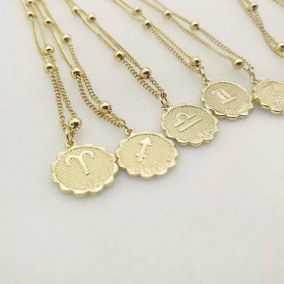 Pisces Zodiac Coin Necklace - Picture 3 of 8